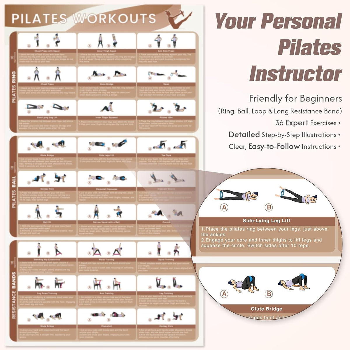 Pilates Kit, Complete Pilates Equipment for Women Home Workouts