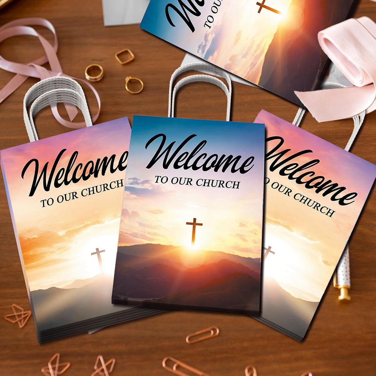Church Welcome Bags, 50PCS Christian Gift Bags, Church Gifts Bags