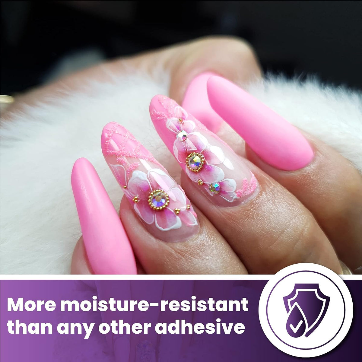 Strong-Jet Brush on Clear Nail Glue 335 - Ideal to Adhere Crystals over Any Acrylic and Gel Surface
