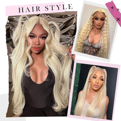 30 Inch Body Wave 613 13X6 HD Lace Front Wig Human Hair 200 Density
