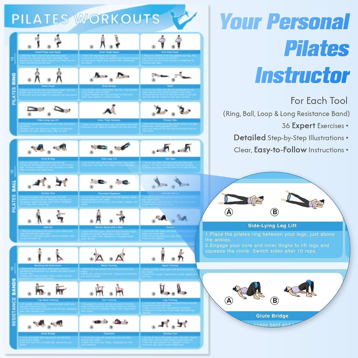 Pilates Kit, Complete Pilates Equipment for Women Home Workouts