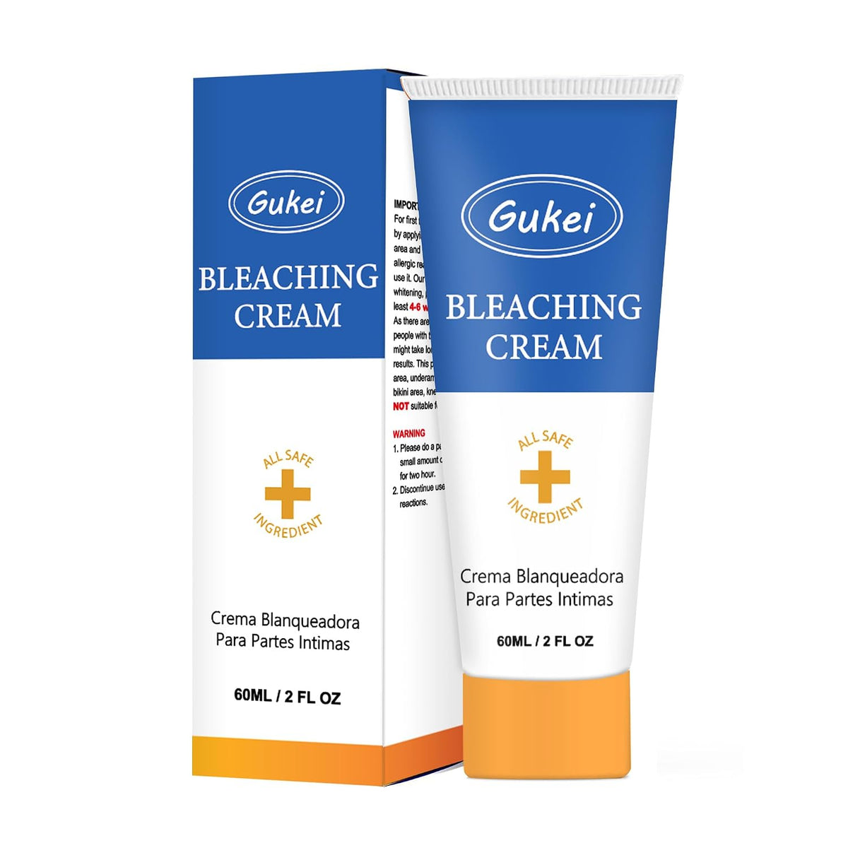 Skin Whitening Cream Bleaching Cream for Body Intimate Area, Private Parts, Underarm, Knees, Elbows, Inner Thigh, Bikini Areas, Bikini Line, Skin Lightening Dark Spot Remover for Intimate Areas 60ML
