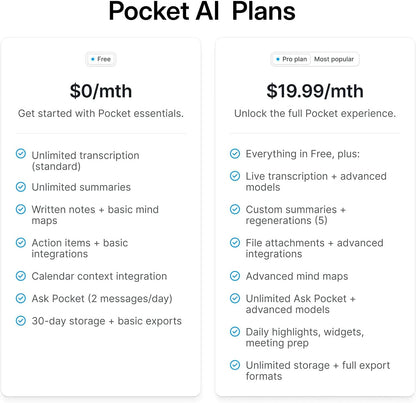 AI Voice Recorder, Auto Transcription, AI Note Taker, Sierra Blue