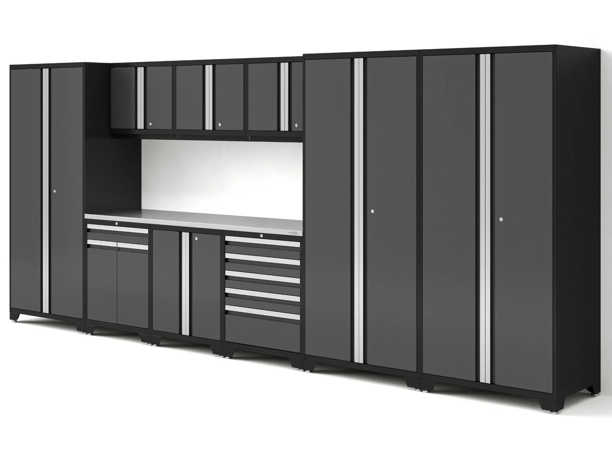 Pro Series 10PC Garage Cabinetry Set · 18-Gauge Steel · Fully-Welded · 192" W X 24" D X 84.75" H