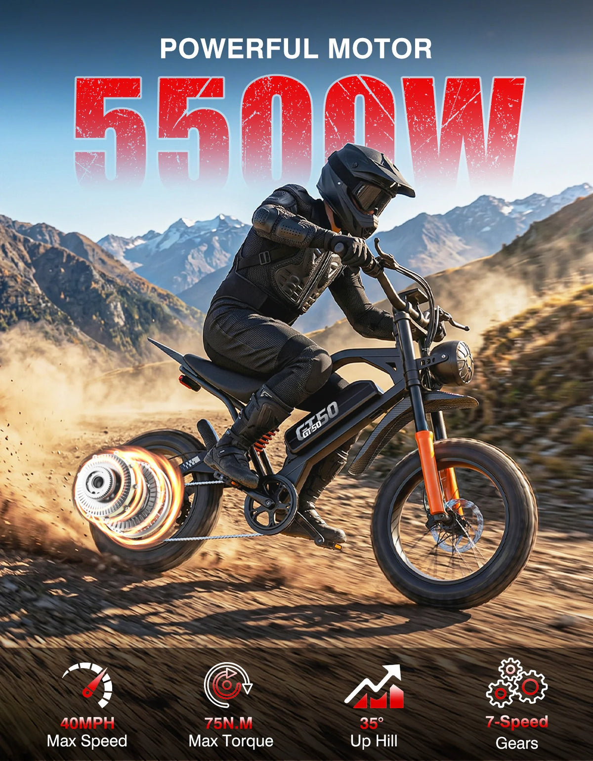 Postjoy GT50 Electric Dirt Bike