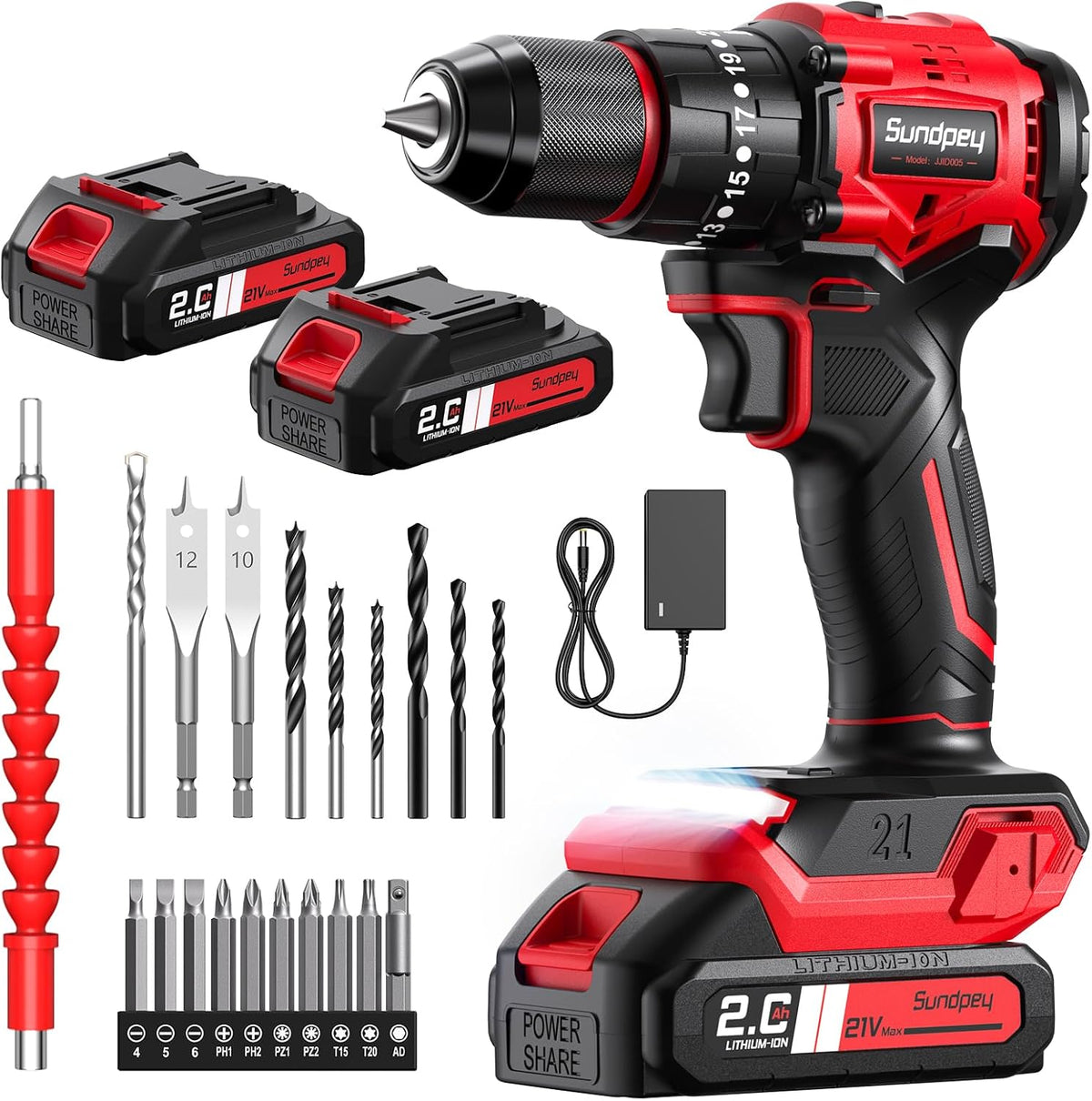 620In-Lbs Brushless Cordless Drill Set, Electric Power Drill Set