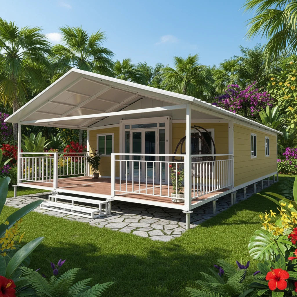 Tiny House 20Ft 40Ft Foldable Container Home Prefab Folding House for Sale Modern Double-Wing Extended Wooden Container House