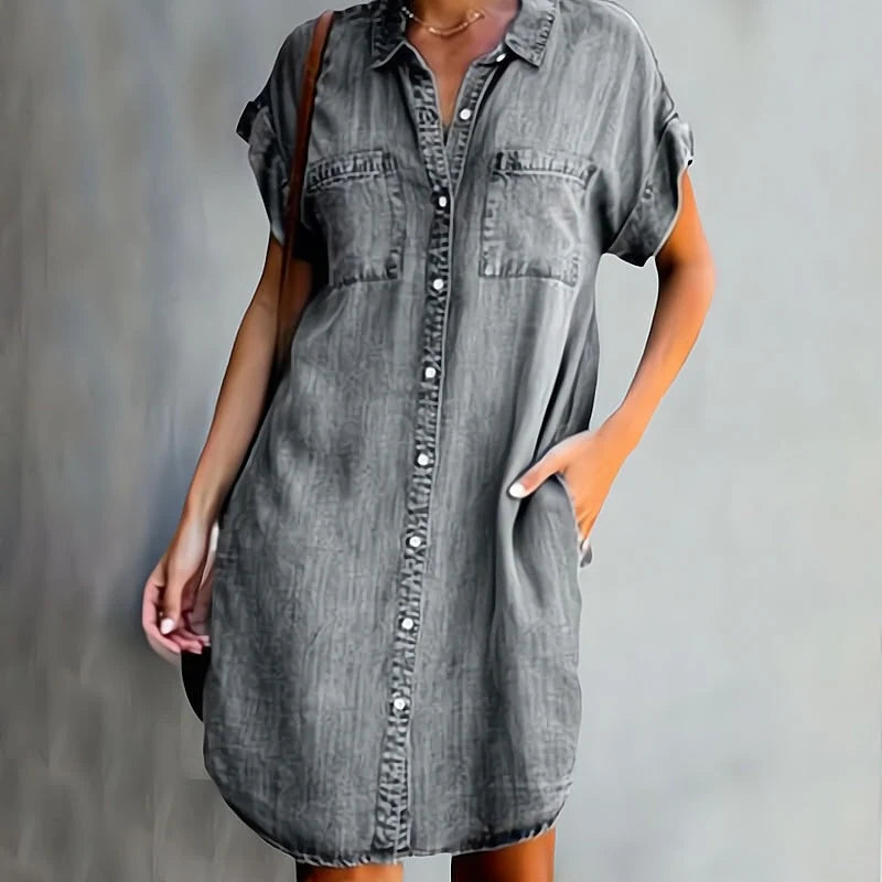 Helen | Button-Down Shirt Dress
