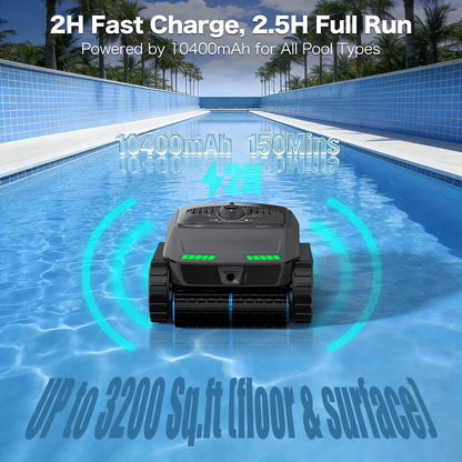 Pool Robot Cleaner 4In1 Omni CP400, Robot Pool Ceaner above Ground Pool and Inground Pool,With Pool Skimmer Robot