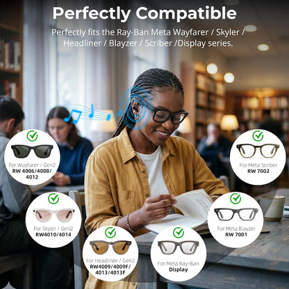Voice Privacy Ear Tips for Ray-Ban Meta Smart Glasses Accessories