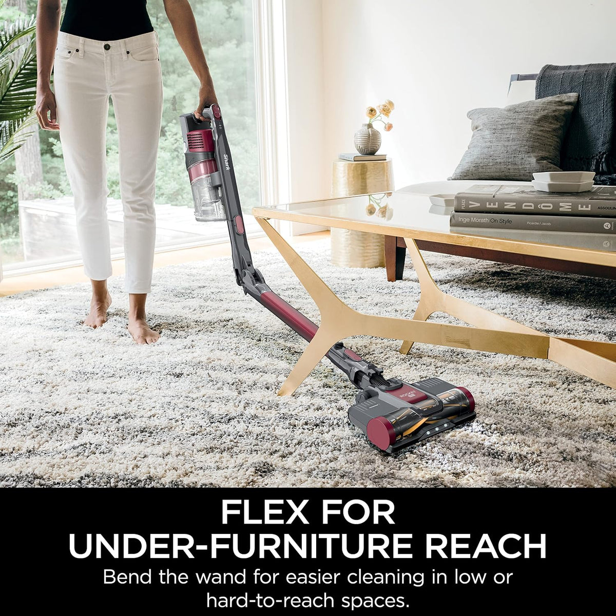 Shark Pet plus Cordless Stick Vacuum, Raspberry, IZ163H