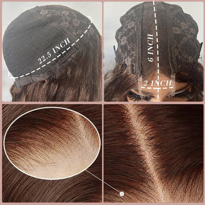 250 Density 2X6 SKINLIKE Real HD Lace Wigs 15A Chocolate Brown Lace Frontal Wigs Human Hair Invisible 0.1Mm Ultra-Thin Frayed Ends Full Cuticle Aligned Virgin Hair Tiny Knots(32 Inch,Chocolate Wig)