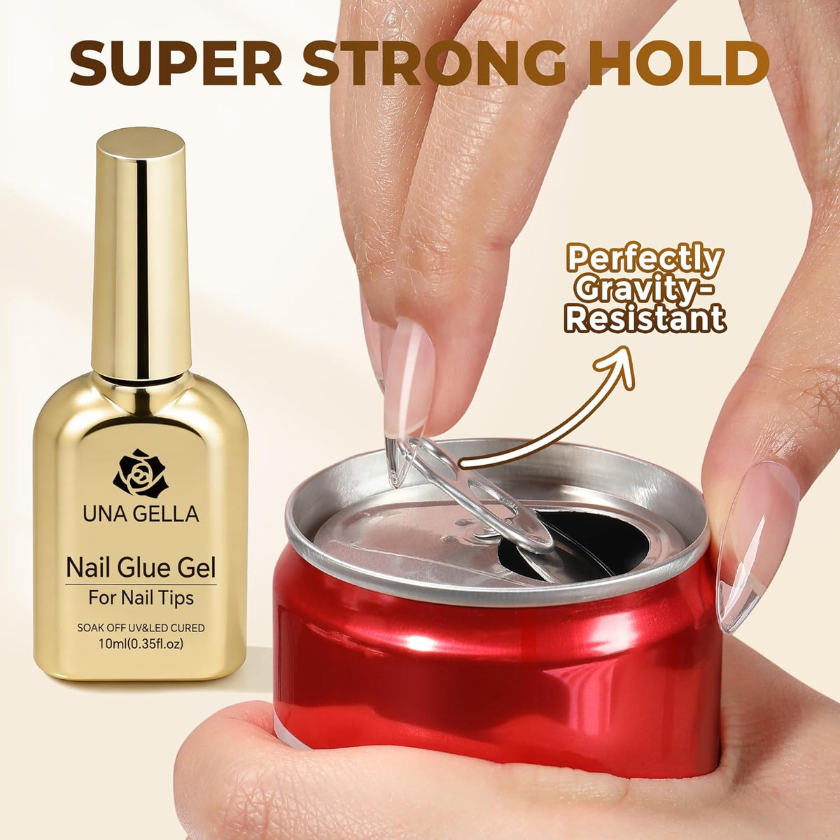9 in 1 Gel Nail Glue U V Super Hold for Gel Nails Tips 10Ml
