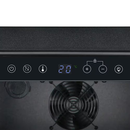 Lumin Collection 24 In. 52-Bottle Single Zone Compressor Wine Cooler, Digital Controls, LED Lighting, Stainless Steel