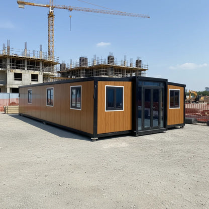 Tiny House 20Ft 40Ft Foldable Container Home Prefab Folding House for Sale Modern Double-Wing Extended Wooden Container House