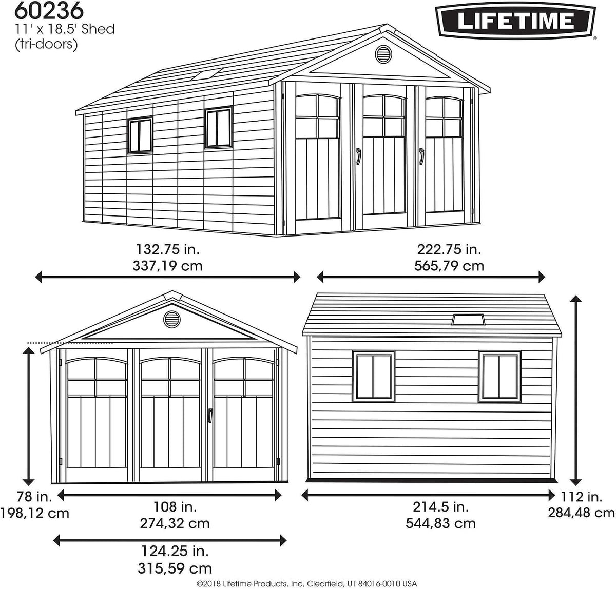 Products 60236 11' X 18.5' Outdoor Storage Shed