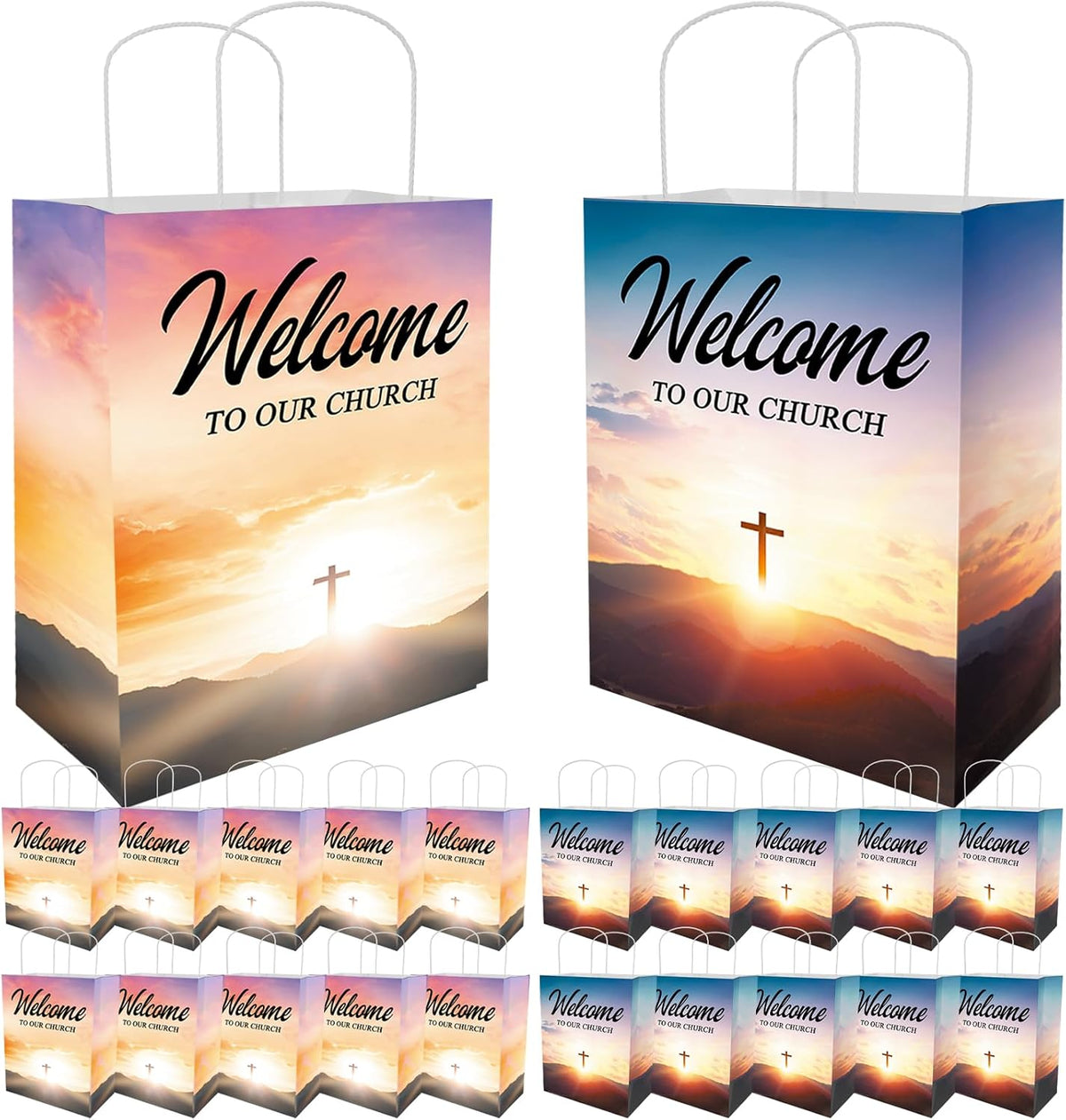 Church Welcome Bags, 50PCS Christian Gift Bags, Church Gifts Bags