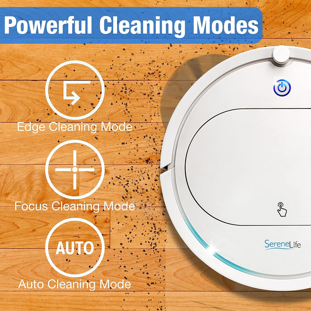 Robot Vacuum Cleaner with Remote Control, Smart Robotic Machine Automatic Floor Cleaning Robo Vac with Dry Mop for Clean Home Carpet Hard Wood Tile Pet Hair