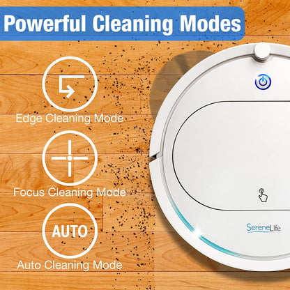 Robot Vacuum Cleaner with Remote Control, Smart Robotic Machine Automatic Floor Cleaning Robo Vac with Dry Mop for Clean Home Carpet Hard Wood Tile Pet Hair