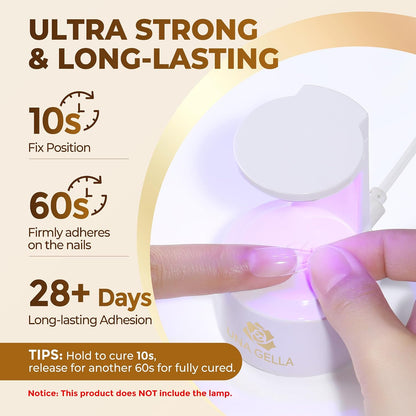 9 in 1 Gel Nail Glue U V Super Hold for Gel Nails Tips 10Ml