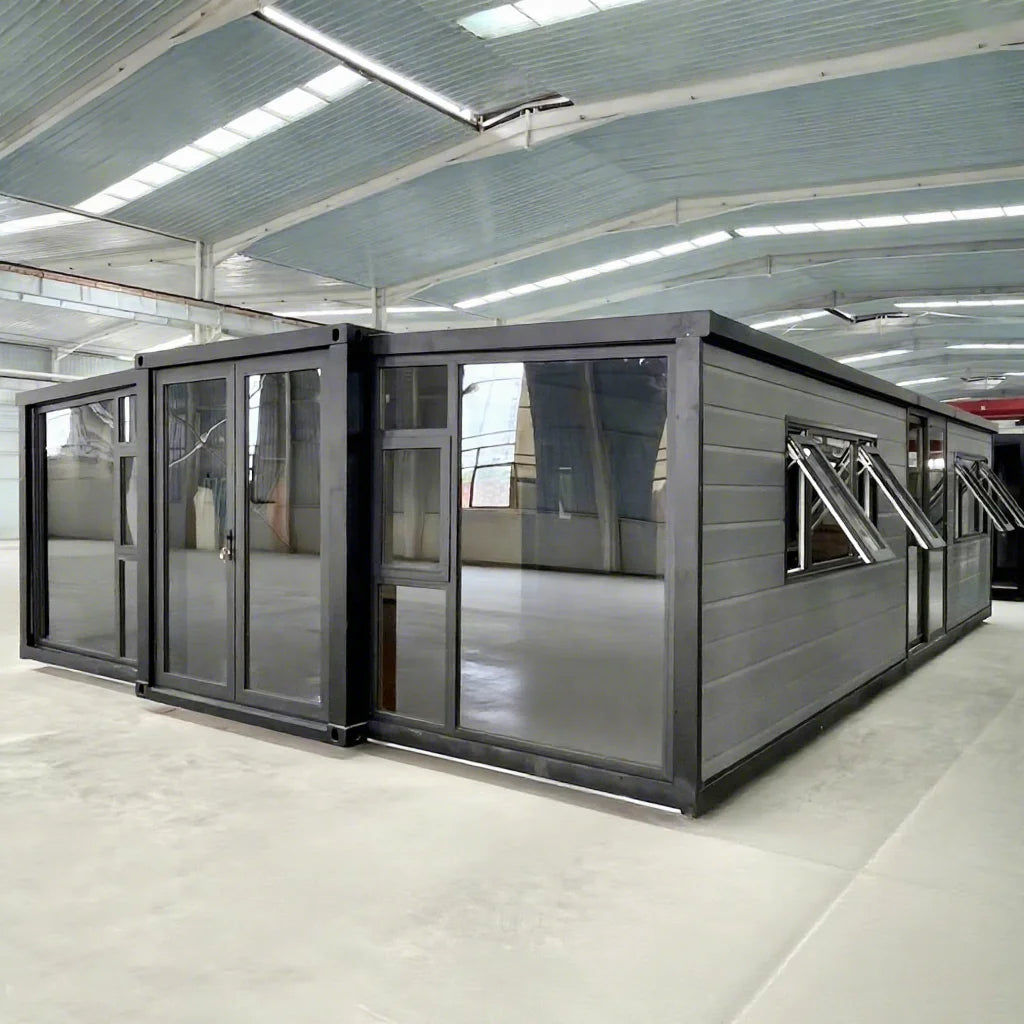 Tiny House 20Ft 40Ft Foldable Container Home Prefab Folding House for Sale Modern Double-Wing Extended Wooden Container House