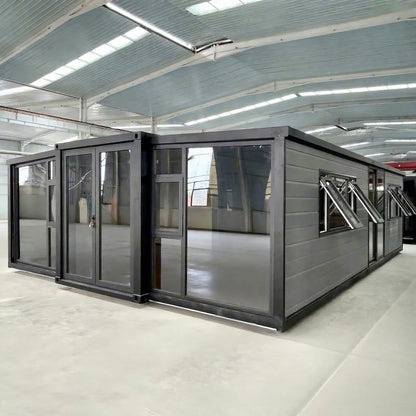 Tiny House 20Ft 40Ft Foldable Container Home Prefab Folding House for Sale Modern Double-Wing Extended Wooden Container House