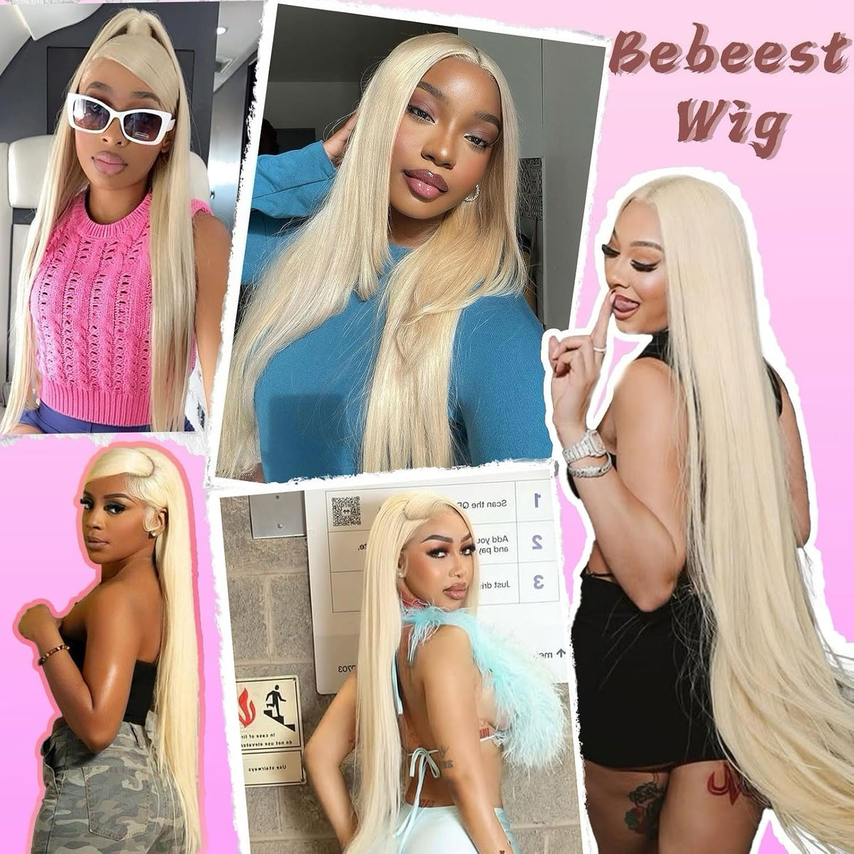 34 Inch Blonde Wig Human Hair 613 Lace Front Wig Human Hair