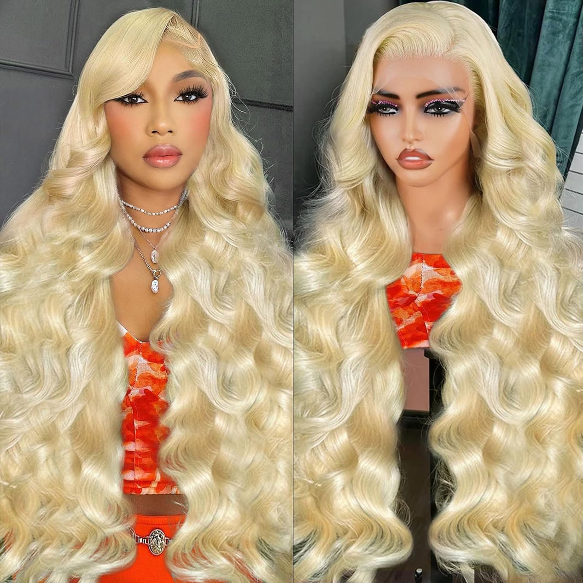 30 Inch Body Wave 613 13X6 HD Lace Front Wig Human Hair 200 Density