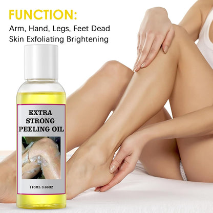 Yellow Peeling Oil for Dark Skin Strong Peel Oil Extra Strength Exfoliating Chemical Exfoliant Peels Solution at Home Body Peeling for Exfoliate Body Hand Foot Knuckle All Skin Type 3.66 OZ