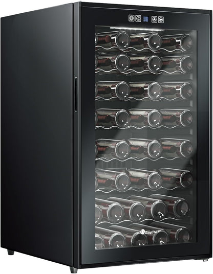 52 Bottle Wine Cooler Refrigerator - Intelligent Digital Control Wine Fridge, Low Noise Operation, Freestanding Wine Refrigerator for Kitchen and Home