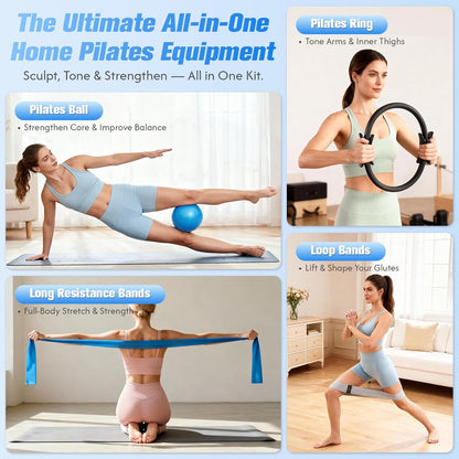 Pilates Kit, Complete Pilates Equipment for Women Home Workouts