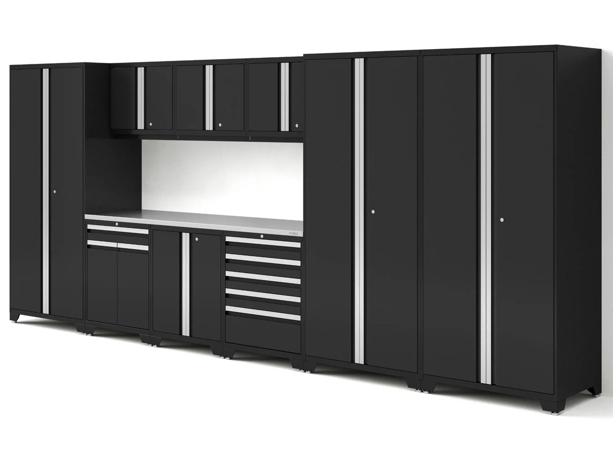 Pro Series 10PC Garage Cabinetry Set · 18-Gauge Steel · Fully-Welded · 192" W X 24" D X 84.75" H