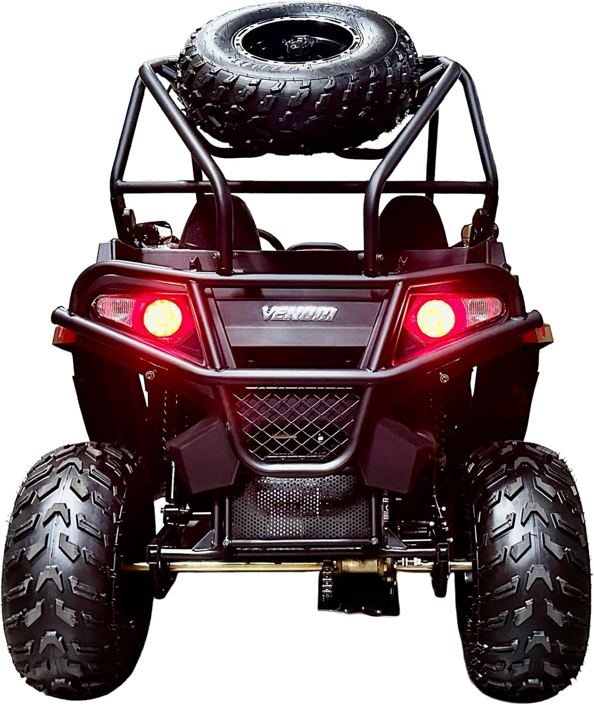 Armored UTV SSR 170RS Utility Vehicle, 2-Seater, 200Cc Automatic + Reverse with Cargo Bed LED Headlights Spare Wheel, DF200GKV Work Truck Backyard Use on the Farm (Red)