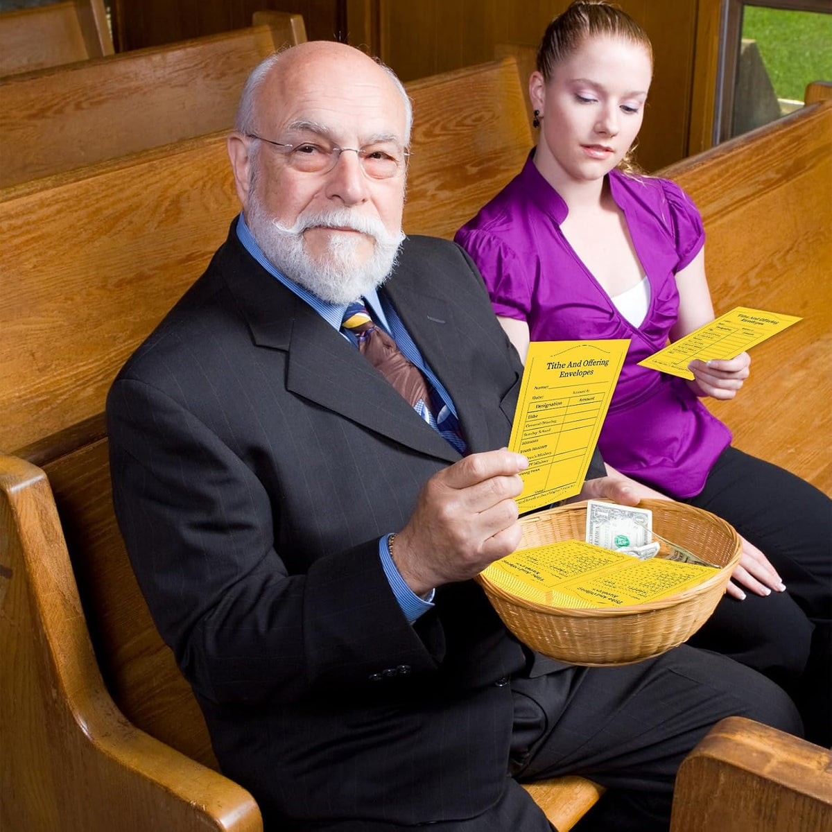 500Pcs Tithes and Offering Envelopes for Church Offering Tithe Envelopes for Church Supplies Donation Church Offering Envelopes 6.5X3.5 Inch Church Envelopes for Tithe and Offering(Yellow)