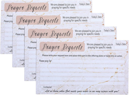 200 Pack Church Visitor Cards 3 X 5 Inches Church Welcome Small Prayer Card Decorative Prayer Request Cards for Church Greeting Praying (Marble)