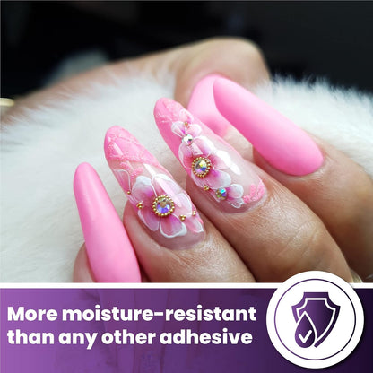 Strong-Jet Brush on Clear Nail Glue 335 - Ideal to Adhere Crystals over Any Acrylic and Gel Surface