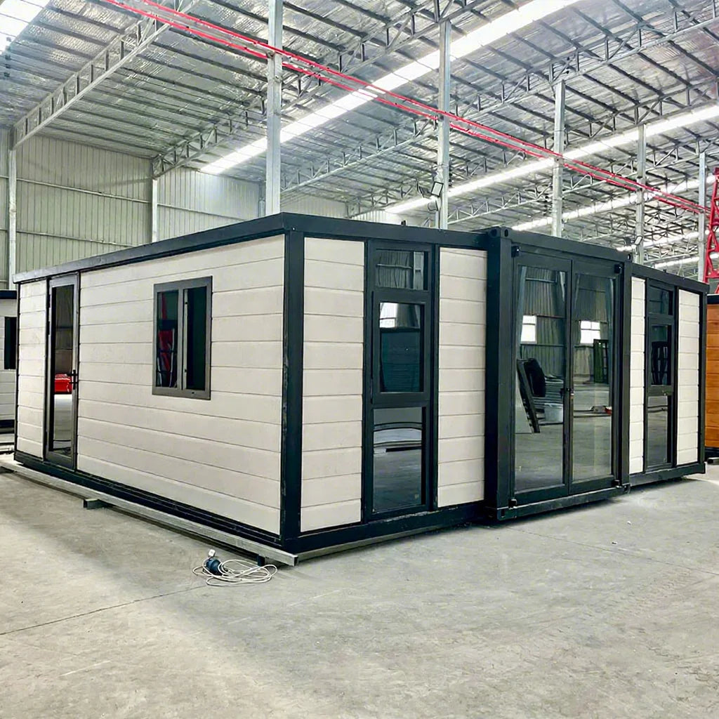 Tiny House 20Ft 40Ft Foldable Container Home Prefab Folding House for Sale Modern Double-Wing Extended Wooden Container House