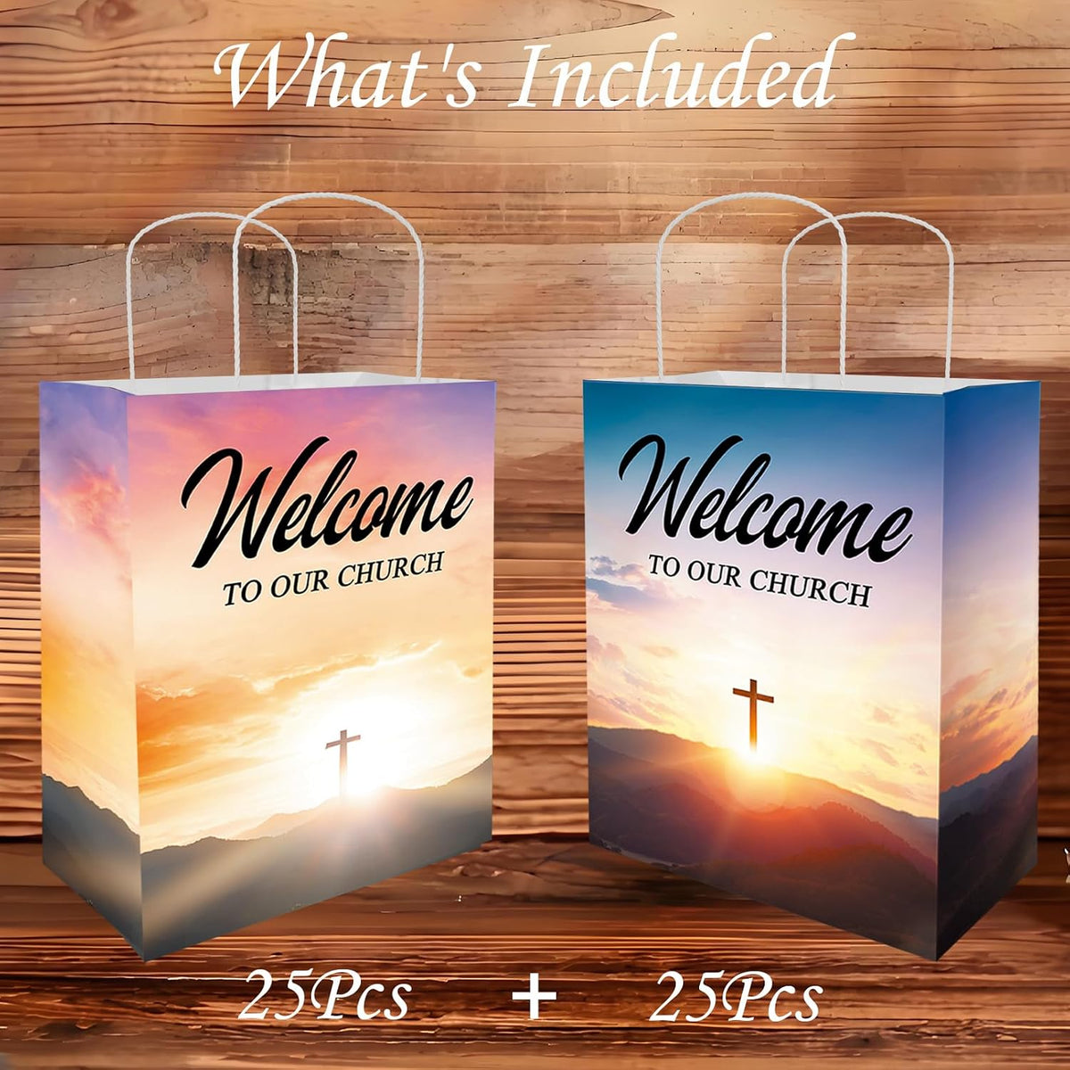 Church Welcome Bags, 50PCS Christian Gift Bags, Church Gifts Bags