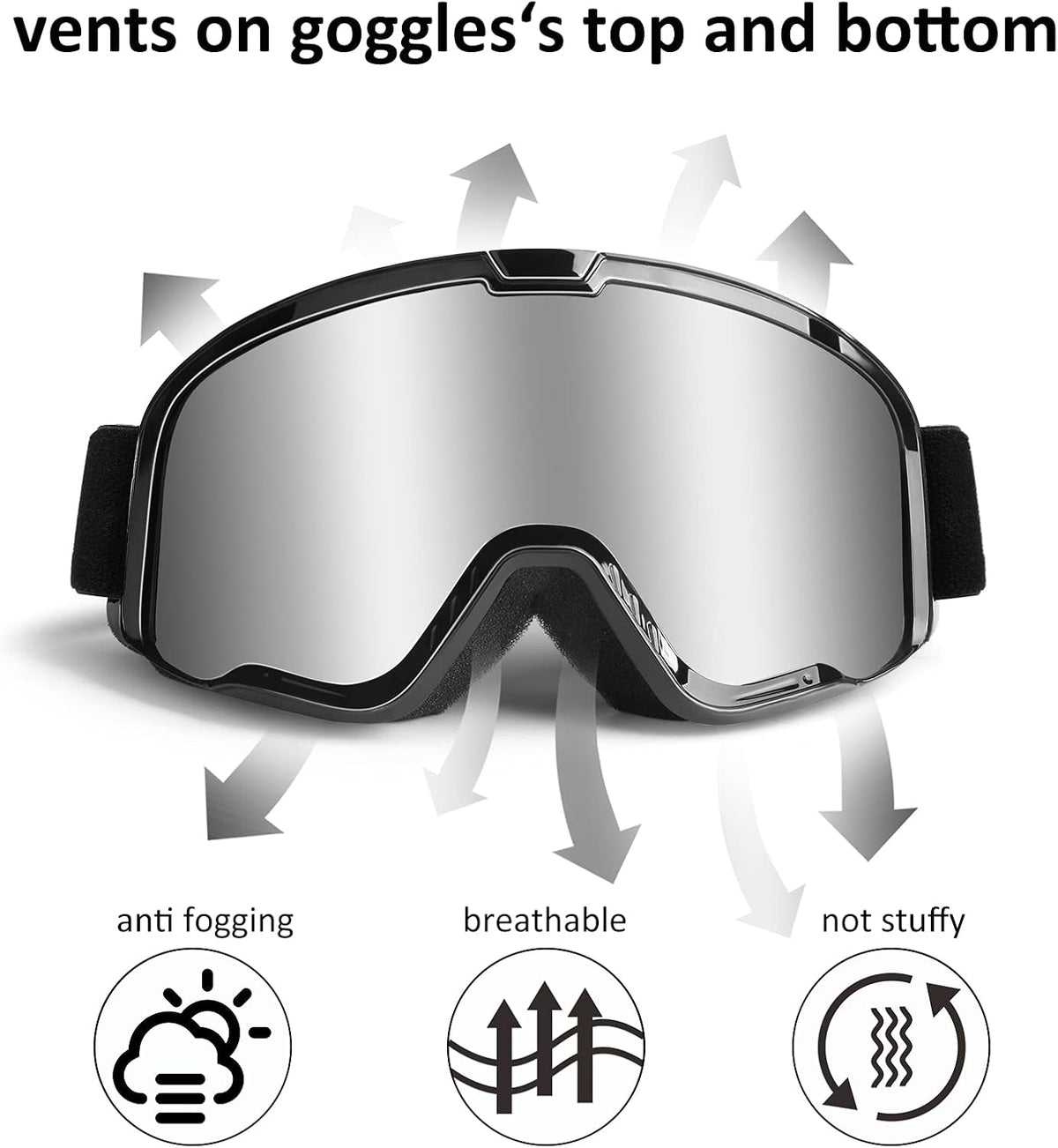 Motocross Goggles for Adult ATV, Motorcycle, Dirtbike & Offroad