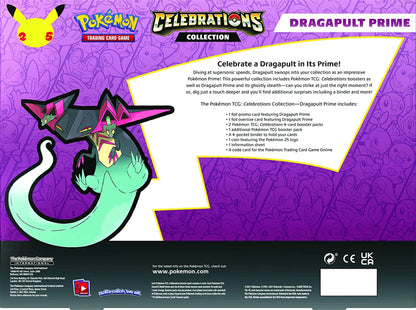 Collectible Pokemon TCG Dragapult Prime Celebrations Collection Box
