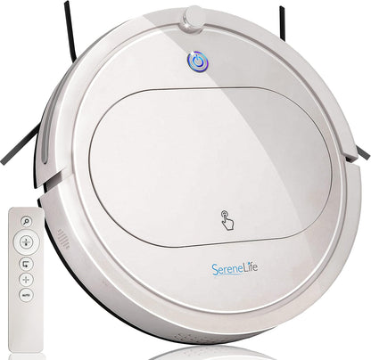 Robot Vacuum Cleaner with Remote Control, Smart Robotic Machine Automatic Floor Cleaning Robo Vac with Dry Mop for Clean Home Carpet Hard Wood Tile Pet Hair