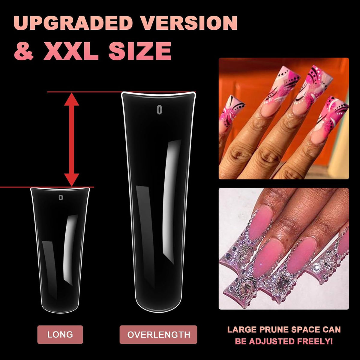 Duck Nail Tips - 120Pcs Extra Long Duck Feet Style