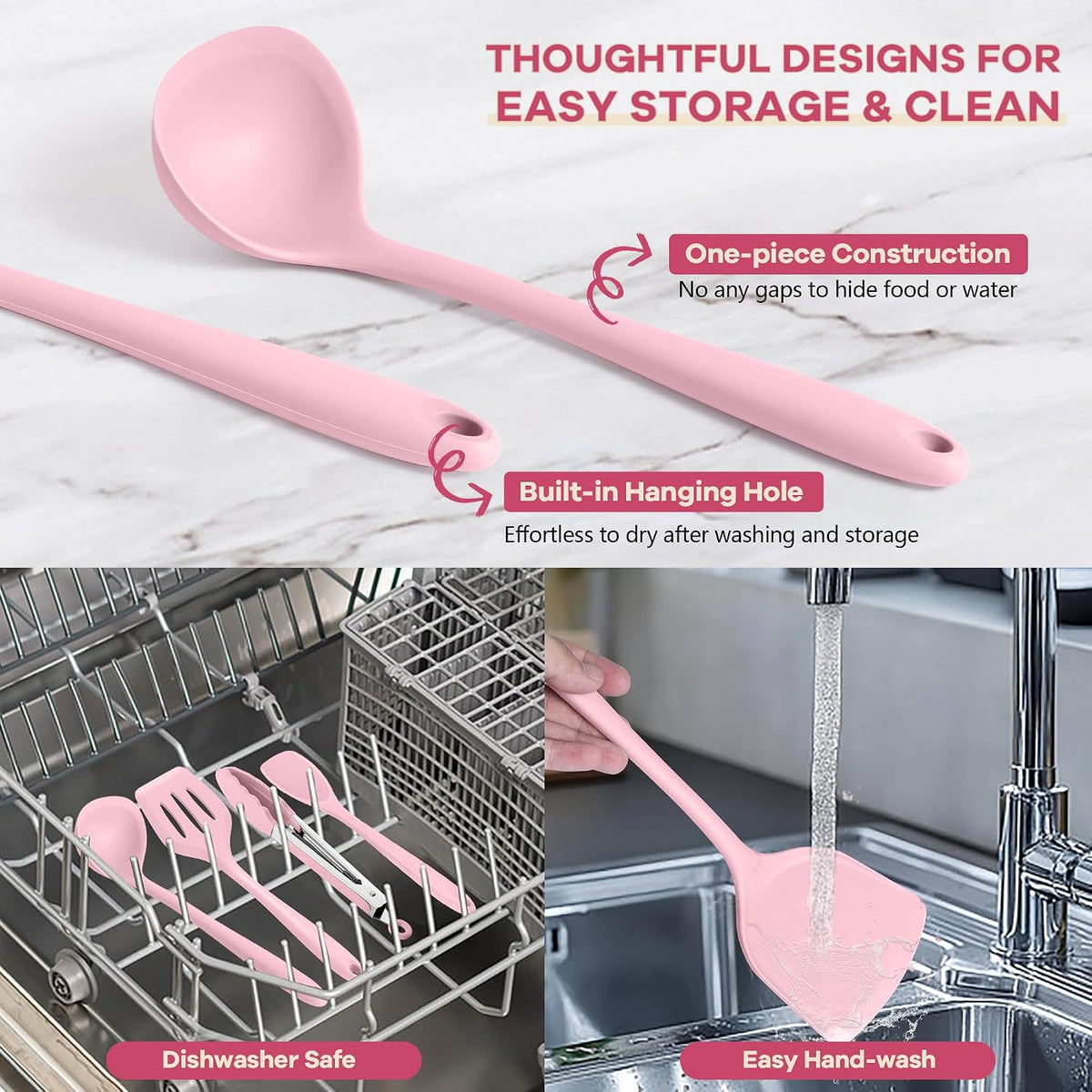 Silicone Cooking Utensils, 10 Pcs Kitchen Cooking Utensils Set