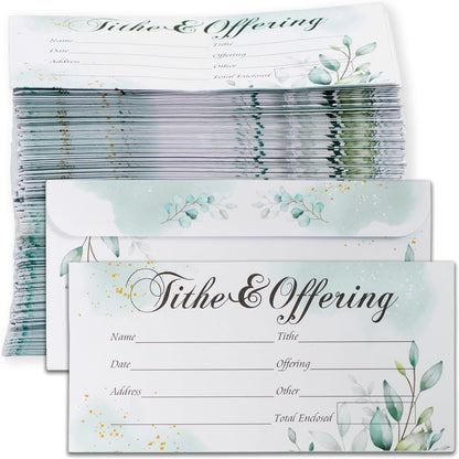 Tithes and Offering Envelopes for Church, 200 Count, 6.3 X 3.1 In
