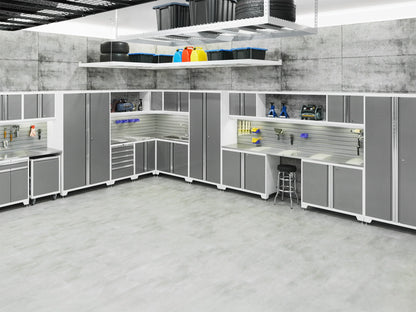 Pro Series 10PC Garage Cabinetry Set · 18-Gauge Steel · Fully-Welded · 192" W X 24" D X 84.75" H