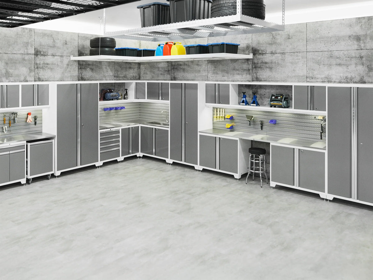 Pro Series 10PC Garage Cabinetry Set · 18-Gauge Steel · Fully-Welded · 192" W X 24" D X 84.75" H