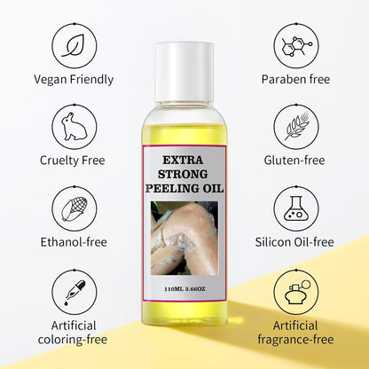 Yellow Peeling Oil for Dark Skin Strong Peel Oil Extra Strength Exfoliating Chemical Exfoliant Peels Solution at Home Body Peeling for Exfoliate Body Hand Foot Knuckle All Skin Type 3.66 OZ