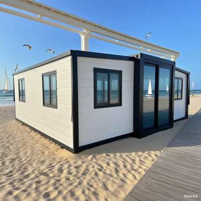 China Factory Supply 2 Bedroom Prefab Expandable Container Homes Great Visibility Folding House Container Home