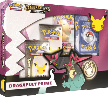 Collectible Pokemon TCG Dragapult Prime Celebrations Collection Box
