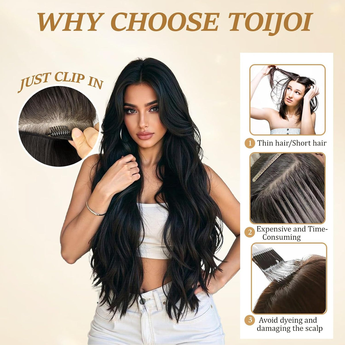 Clip in Hair Extensions Human Hair Remy Balayage Hair Extensions 14Inch